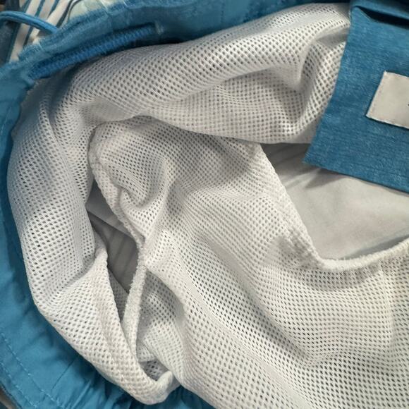 Sonoma Blue & White Men's Board Shorts Swim Trunks Size Small Striped Drawstring - Picture 7 of 7